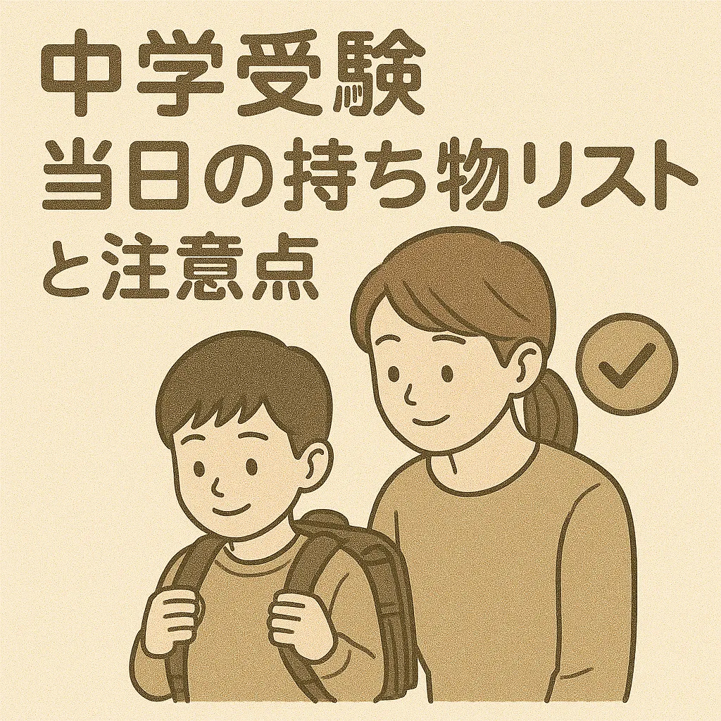 中学受験当日の持ち物リストと注意点