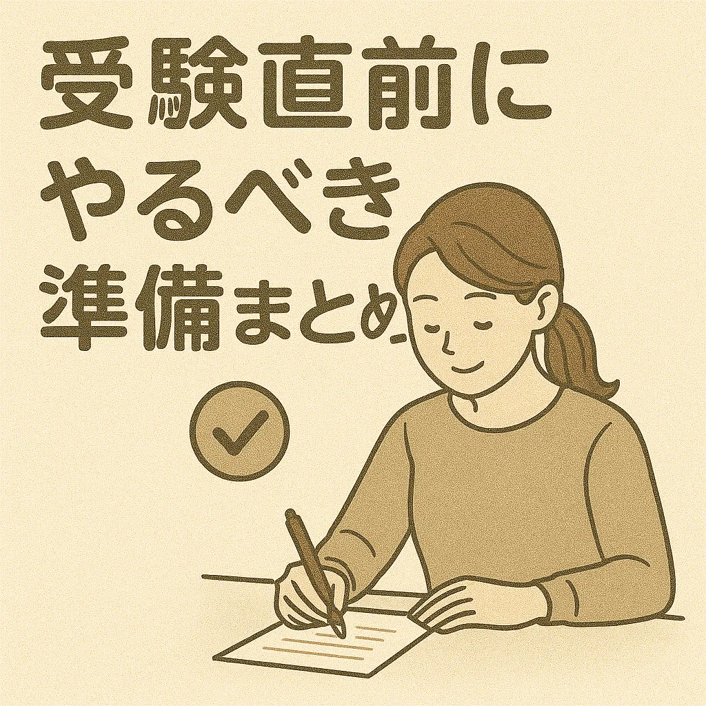 受験直前にやるべき準備まとめ