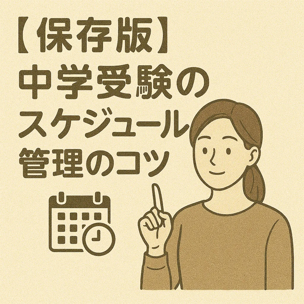 【保存版】中学受験のスケジュール管理のコツ