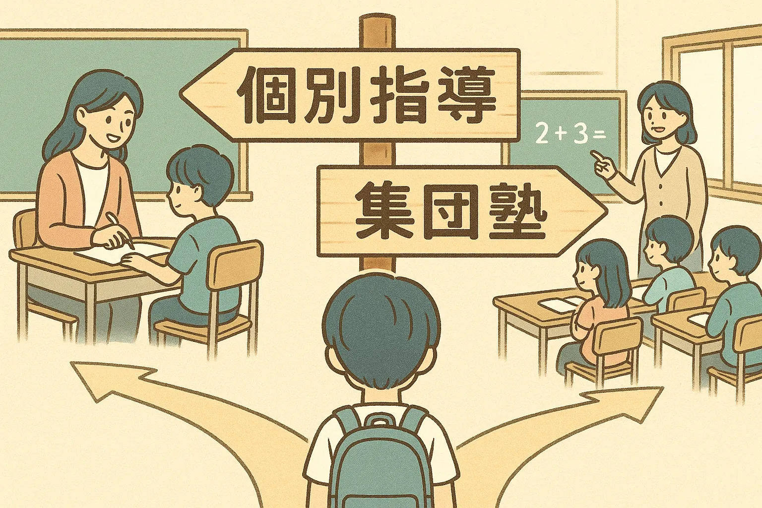 個別指導と集団塾どっちがいい？